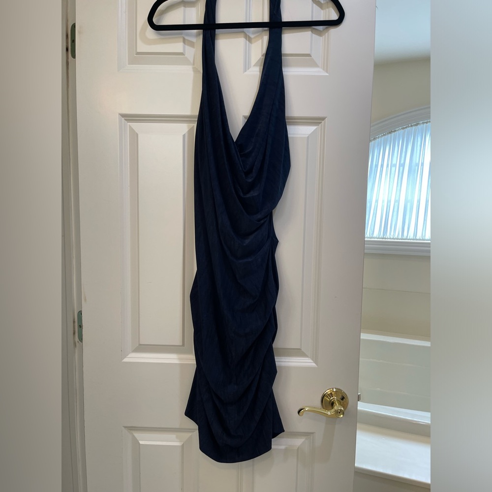 New W/O Tags Nicole Miller Jersey Halter Dress Large